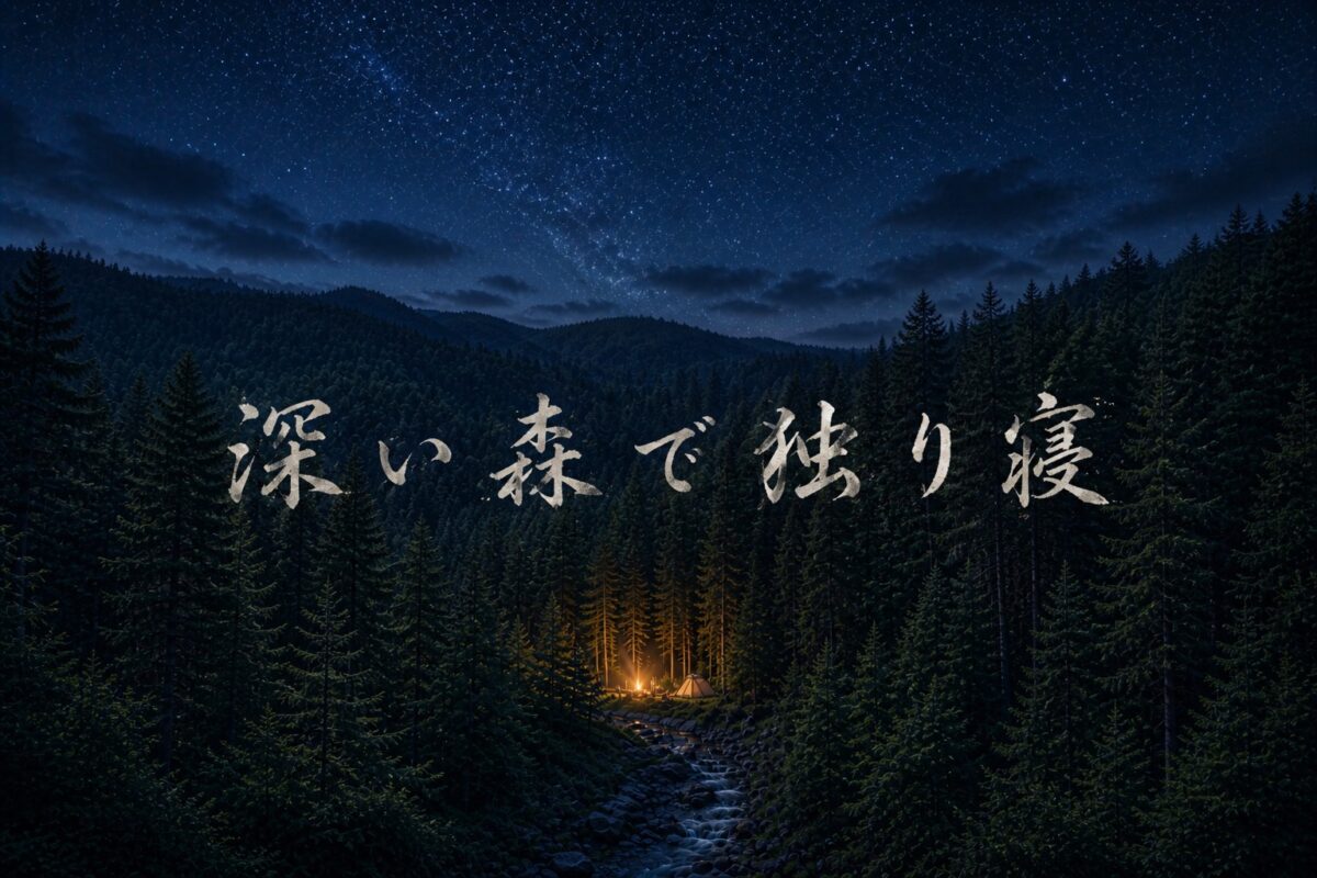 深い森で独り寝