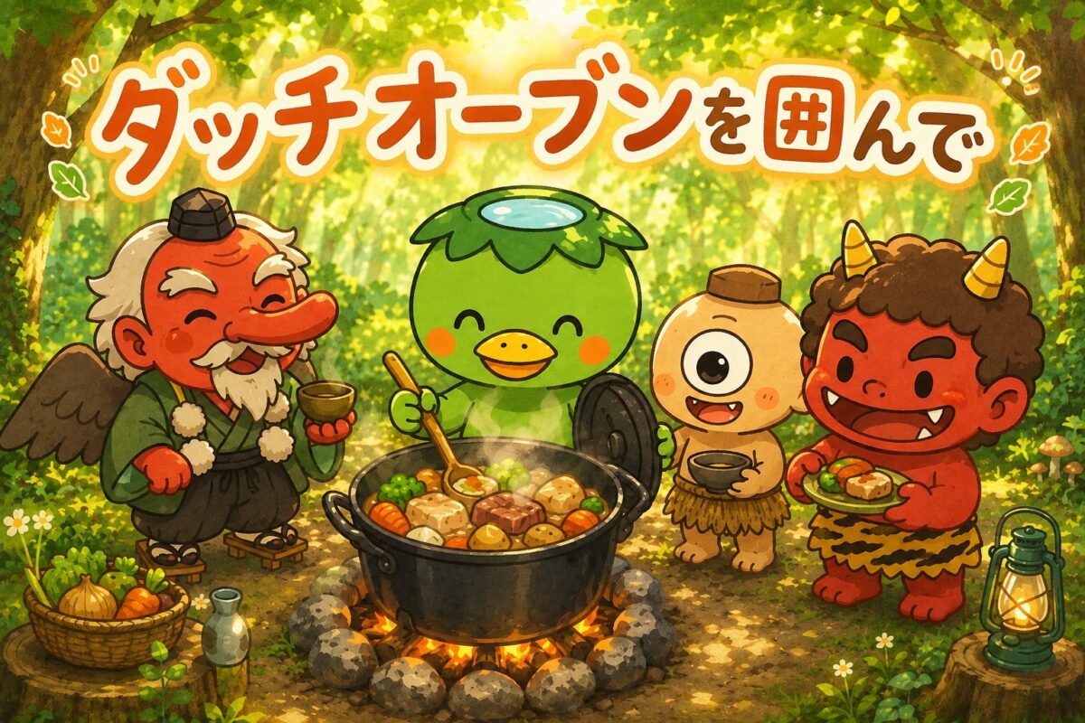 ダッチオーブンを囲んで